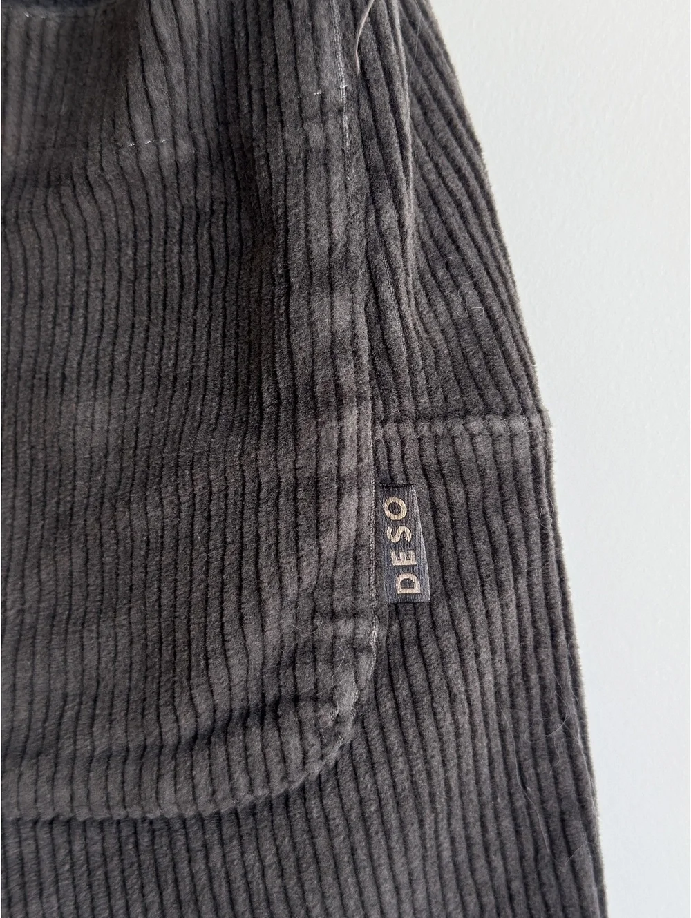 DESO Corduroy Shorts Large Gray Made in USA Stretch Cotton Utility Casual Large